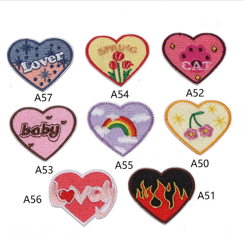 Phone Accessories Pictures - 10 Pcs Stick Iron Heart Embroidery