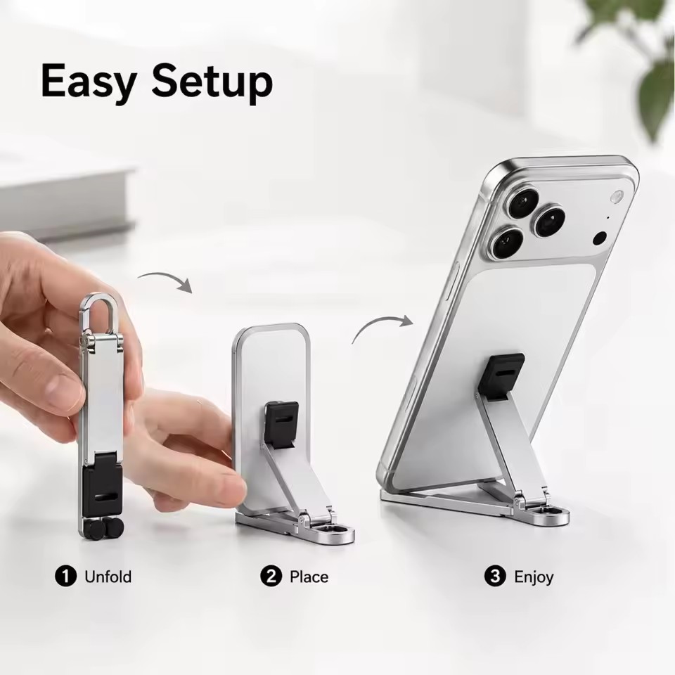 Foldable Keychain Phone Stand  - đánh giá và giá Phone Accessories Holder