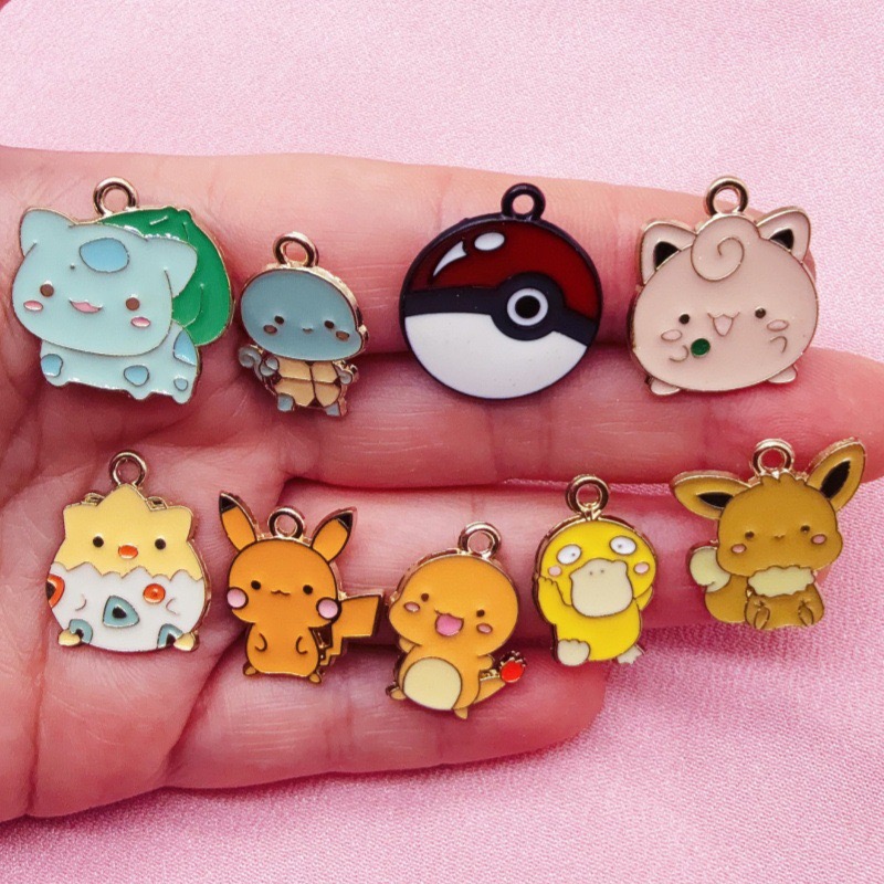 10pcs Cartoon Drip Oil Jewelry - đánh giá và giá Phone Accessories Keychain