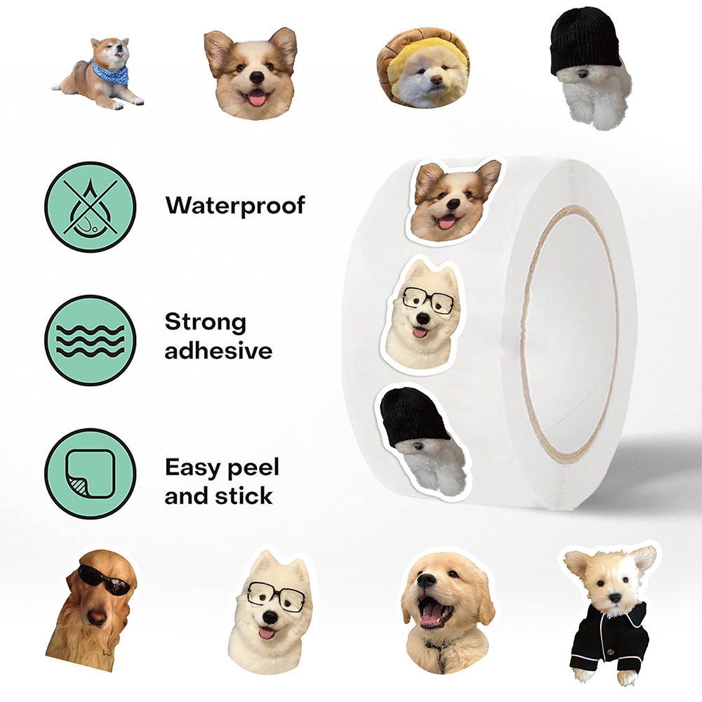500pcs/roll Funny Cartoon Dog  - đánh giá và giá Phone Accessories For Kids