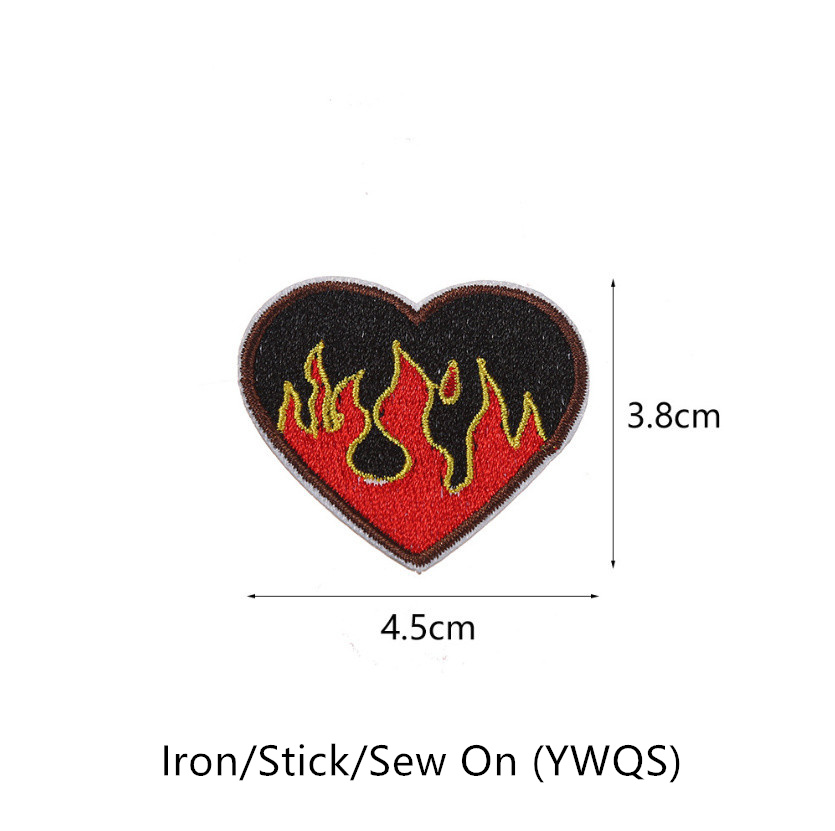 10 Pcs Stick Iron Heart Embroi - đánh giá và giá Phone Accessories Pictures