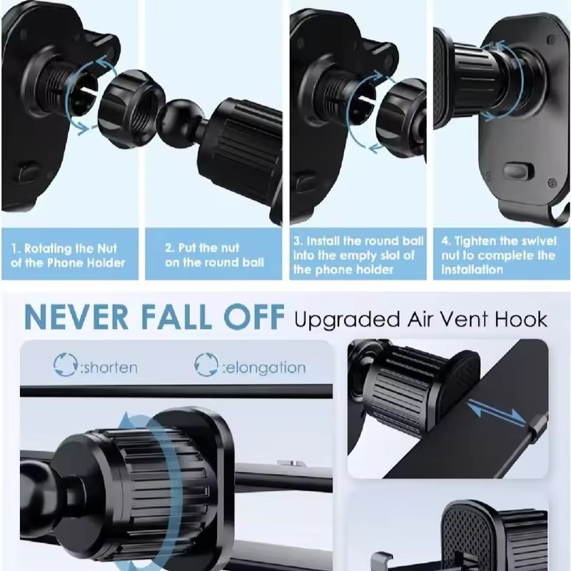 Universal Car Hook Base Phone  - đánh giá và giá Phone Accessories Holder
