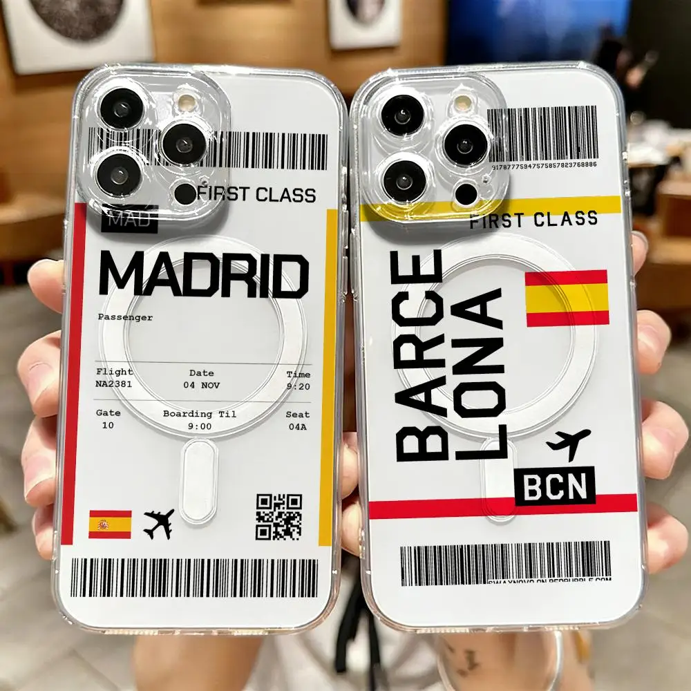 Travel Plane Ticket Spain Phon - đánh giá và giá Magnetic Phone Case