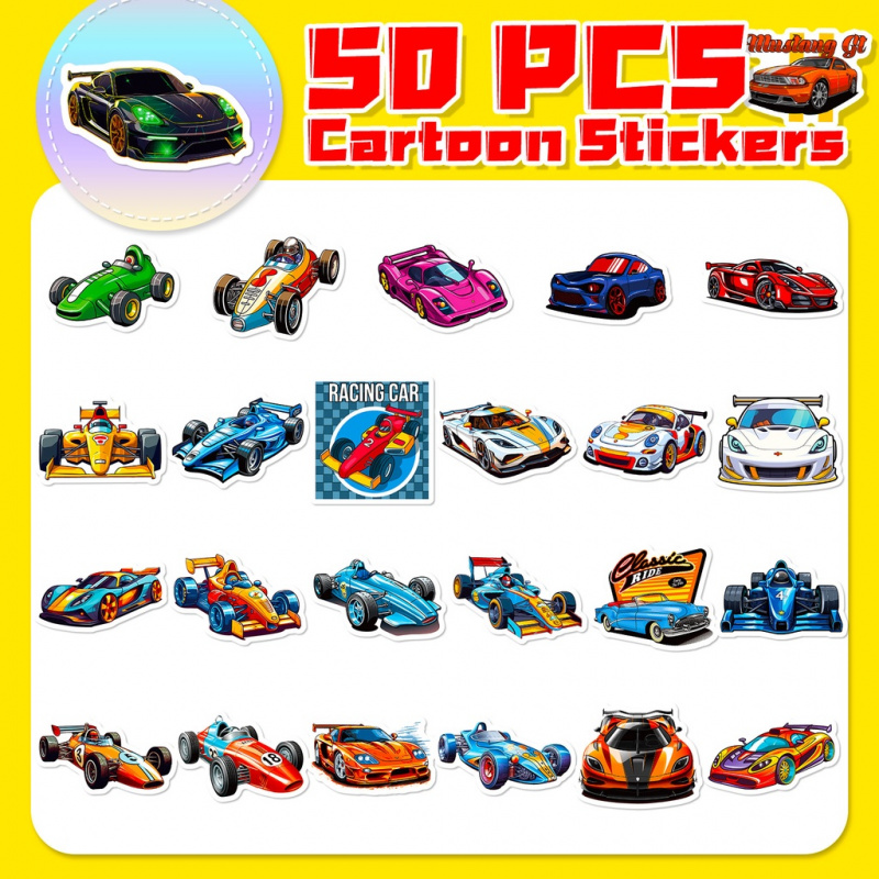 50PCS Cool Cartoon JDM Racing  - đánh giá và giá Phone Accessories For Kids