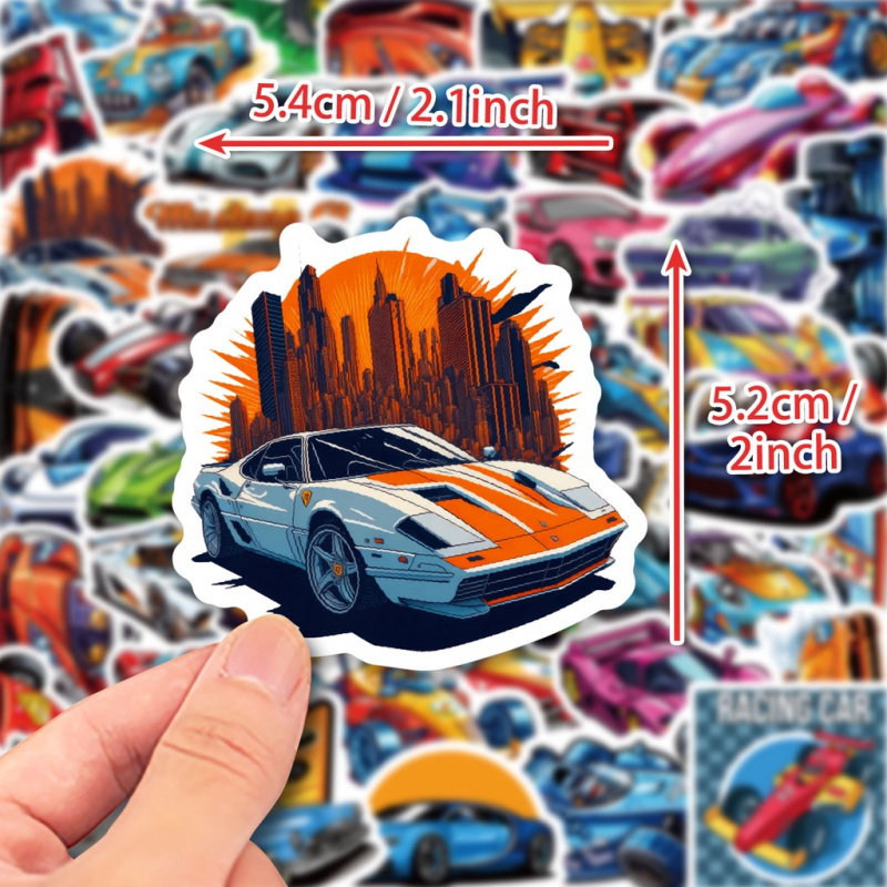 50PCS Cool Cartoon JDM Racing  - đánh giá và giá Phone Accessories For Kids